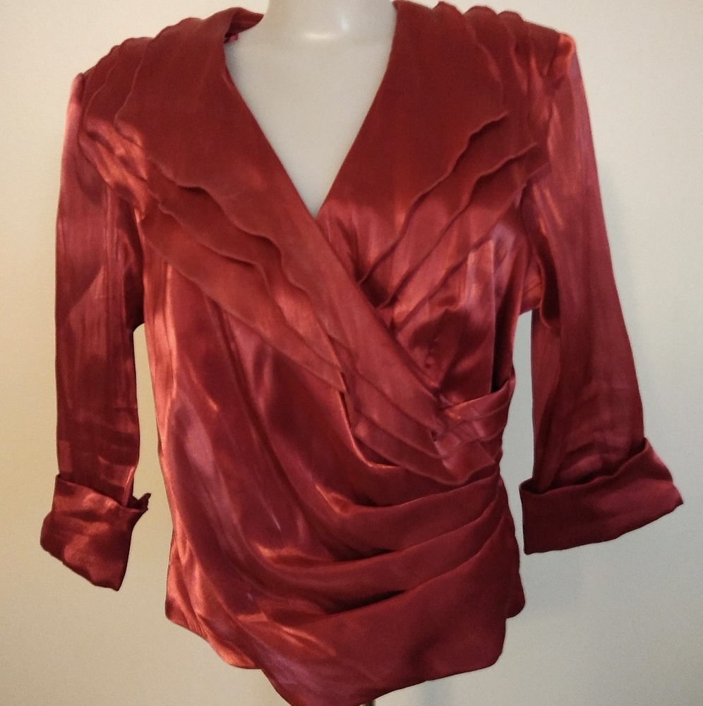 R & M Richards Red Blouse